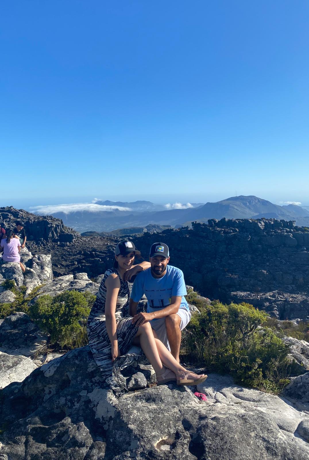 Table Mountain, arm around each other, a view that took a whole cable car ride to earn.